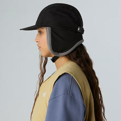 The North Face Yumiori Wasserabweisender 5 Paneelen Cap mit Ohrenklappen - Schwarz-Grau