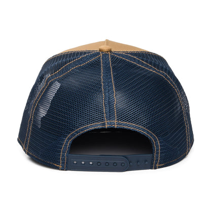 Stetson Motorcycle Trucker Cap - Hellbraun-Olivgrün-Marineblau