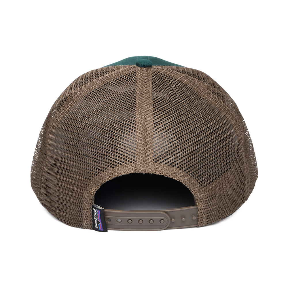 Patagonia P-6 Logo Trucker Cap aus organischer Baumwolle - Dunkelgrün
