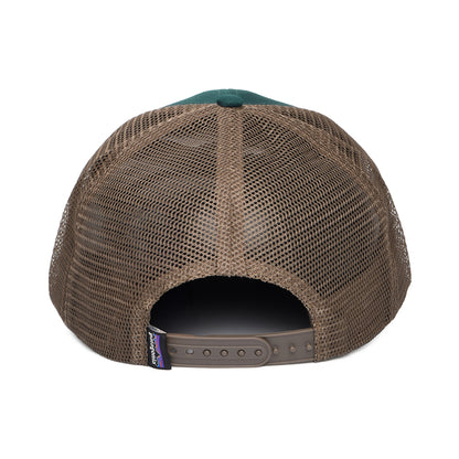 Patagonia P-6 Logo Trucker Cap aus organischer Baumwolle - Dunkelgrün