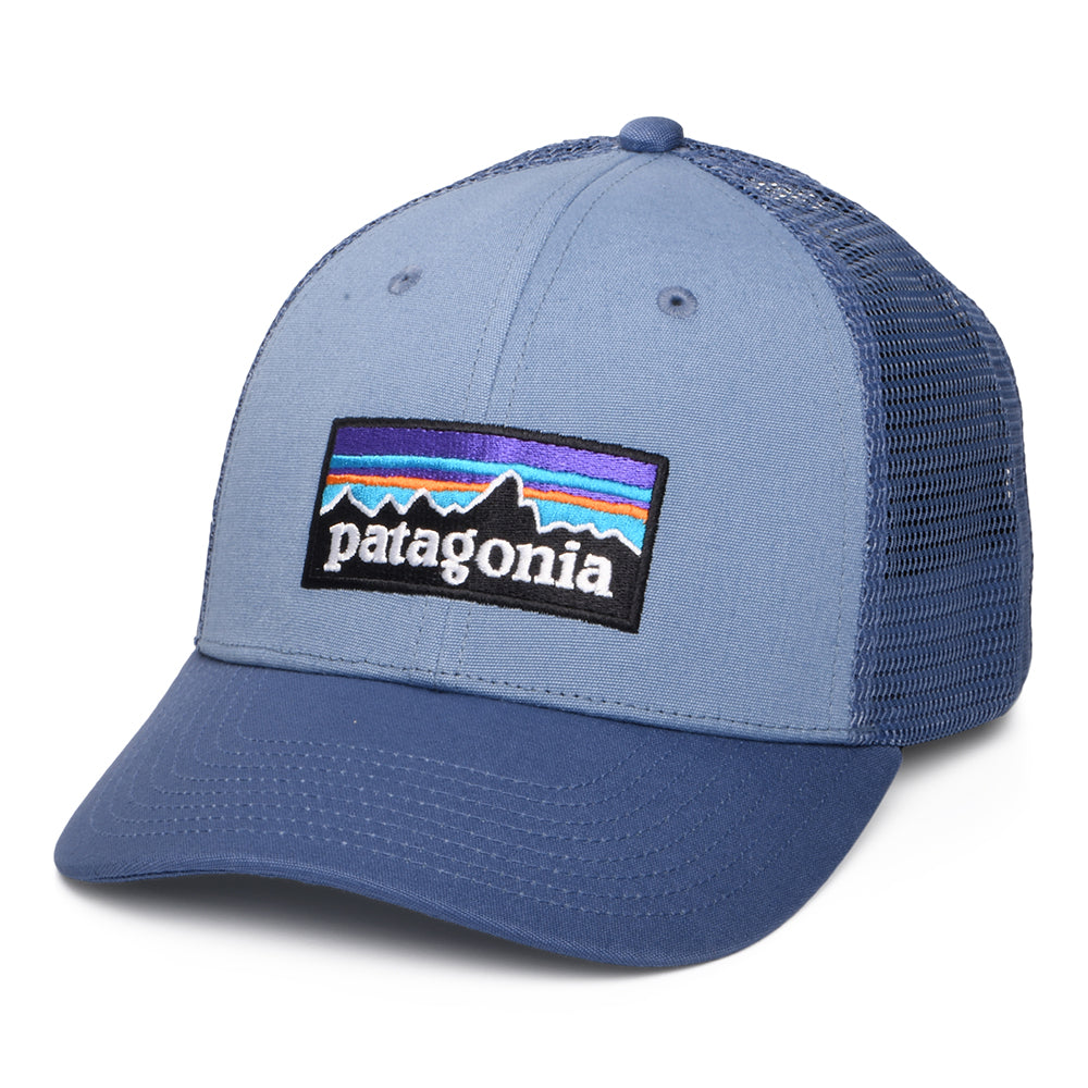 Patagonia P-6 Logo LoPro Trucker Cap aus organischer Baumwolle - Blau