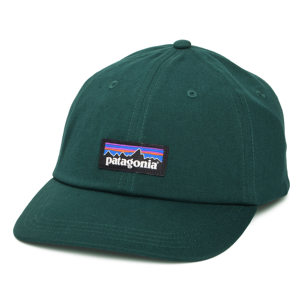 Patagonia P-6 Label Trad Baseball Cap aus organischer Baumwolle - Dunkelgrün