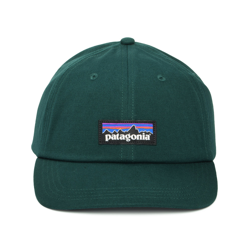 Patagonia P-6 Label Trad Baseball Cap aus organischer Baumwolle - Dunkelgrün