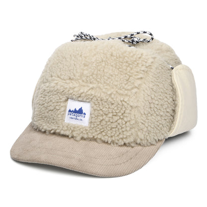 Patagonia Range Pile Fleece 5 Paneelen Cap mit Ohrenklappen - Beige