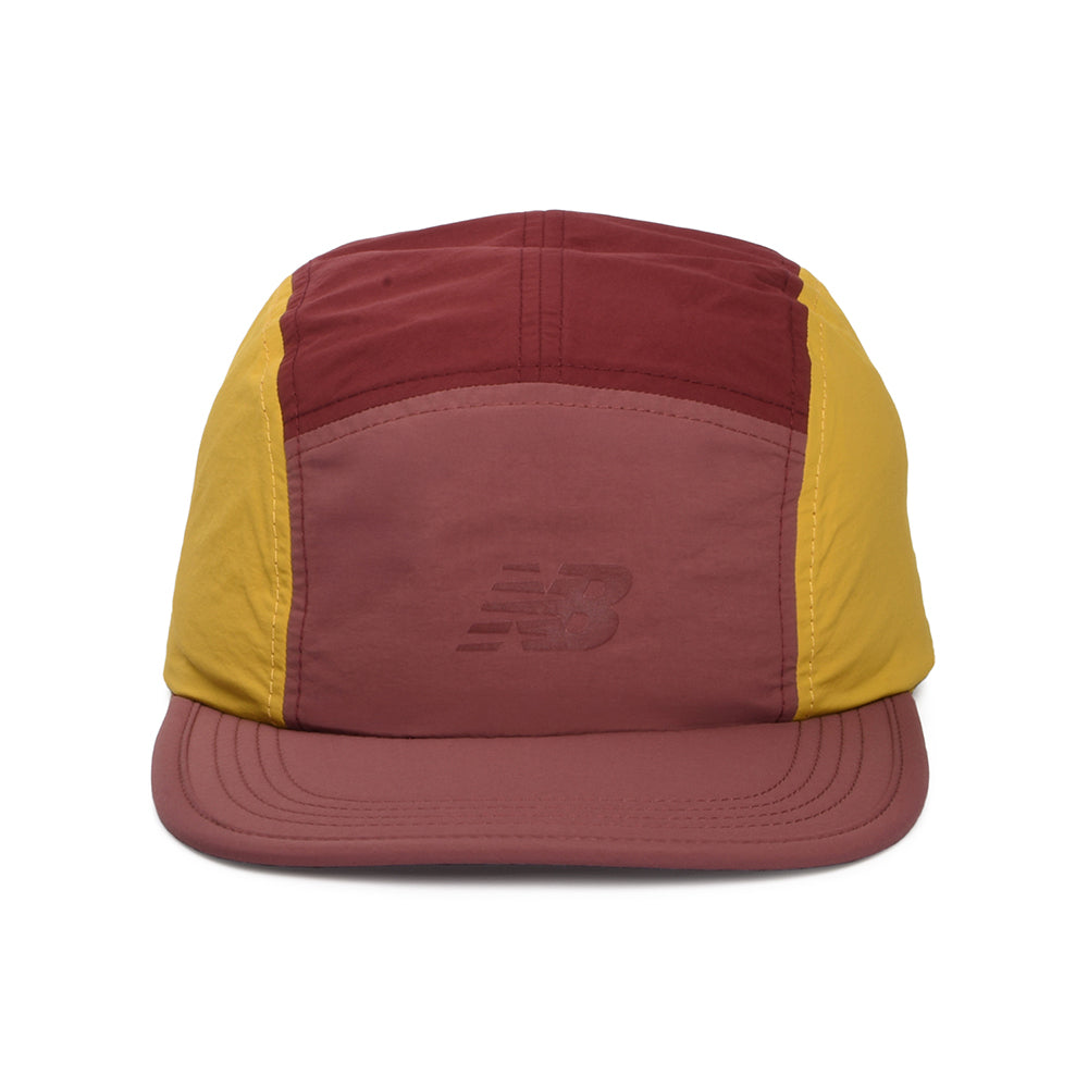 New Balance Everyday Recycled 5 Paneelen Cap - Burgunderrot-Senfgelb