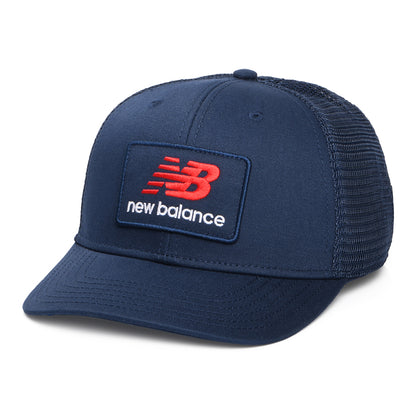 New Balance NB Stacked Patch Logo Trucker Cap - Marineblau