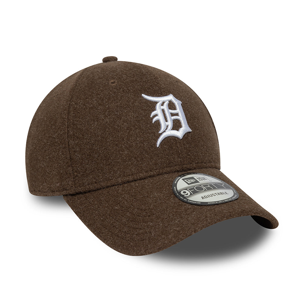 New Era 9FORTY Detroit Tigers Baseball Cap - MLB Melton - Braun-Weiß