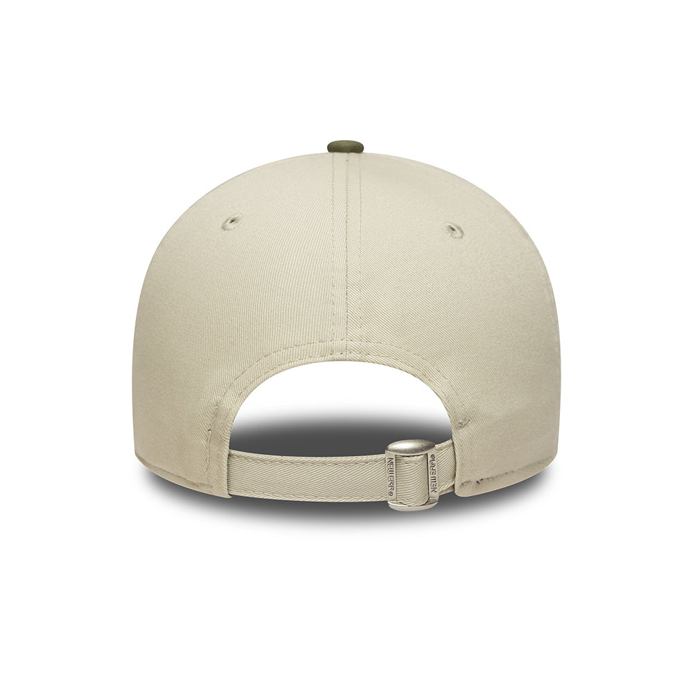 New Era 9FORTY New York Yankees Baseball Cap - MLB Side Patch - Steingrau-Olivgrün