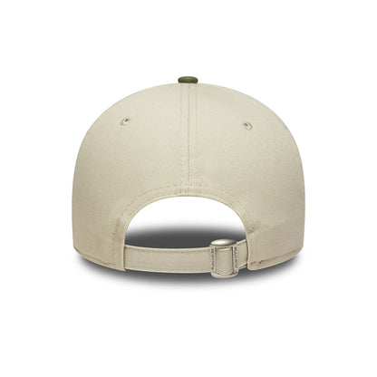 New Era 9FORTY New York Yankees Baseball Cap - MLB Side Patch - Steingrau-Olivgrün