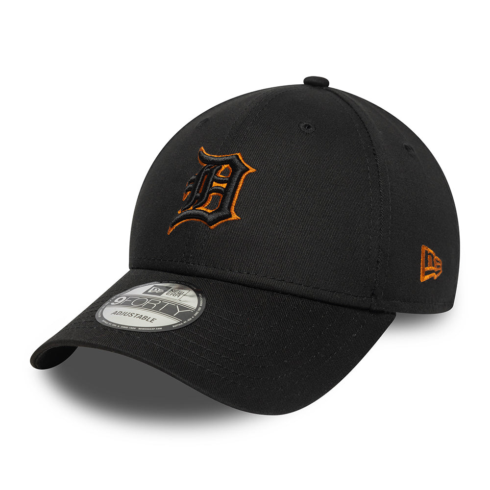 New Era 9FORTY Detroit Tigers Baseball Cap - MLB Team Outline - Schwarz-Toffee