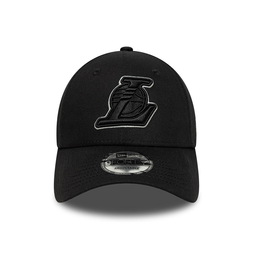 New Era 9FORTY L.A. Lakers Baseball Cap - NBA Team Outline - Schwarz-Weiß