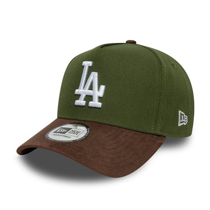New Era 9FORTY A-Frame L.A. Dodgers Snapback Cap MLB Suede Visor - Moosgrün-Braun
