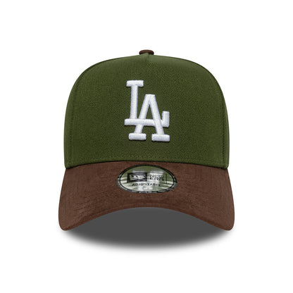 New Era 9FORTY A-Frame L.A. Dodgers Snapback Cap MLB Suede Visor - Moosgrün-Braun