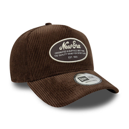 New Era 9FORTY A-Frame Snapback Cap - NE Patch Cord - Braun