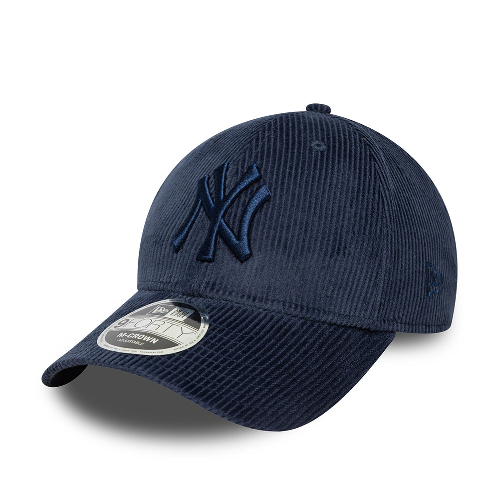 New Era 9FORTY New York Yankees Baseball Cap - MLB Cord - Marineblau