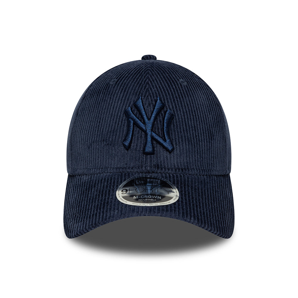 New Era 9FORTY New York Yankees Baseball Cap - MLB Cord - Marineblau