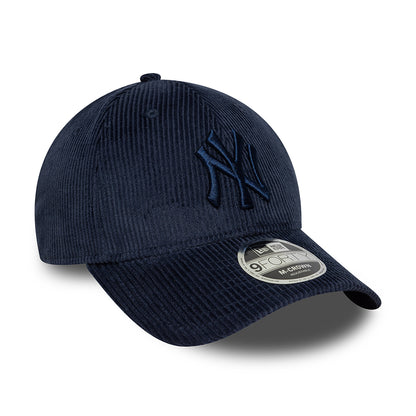 New Era 9FORTY New York Yankees Baseball Cap - MLB Cord - Marineblau