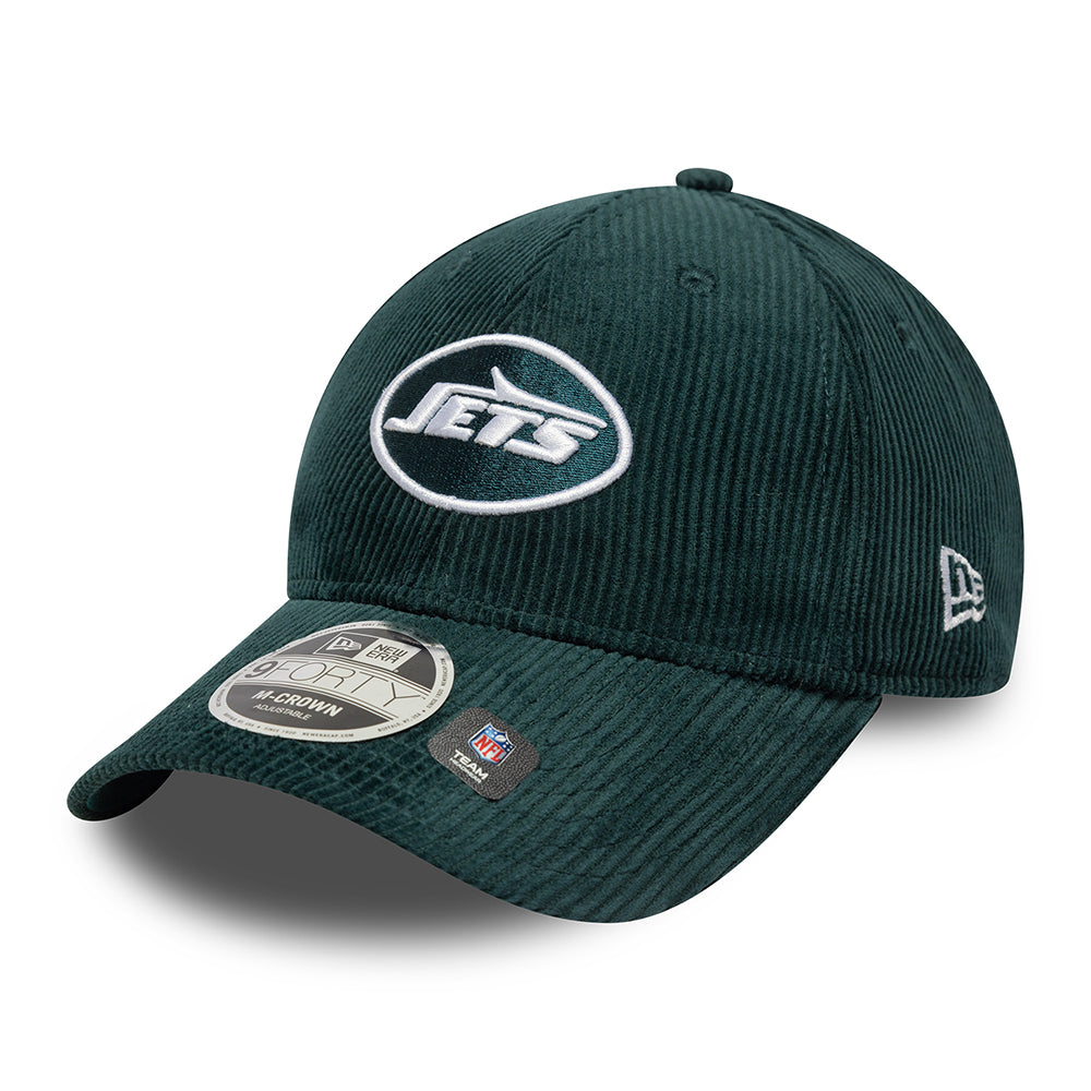 New Era 9FORTY New York Jets Baseball Cap - NFL Cord - Tiefes Türkis
