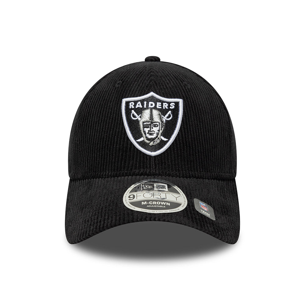 New Era 9FORTY Las Vegas Raiders Baseball Cap - NFL Cord - Schwarz