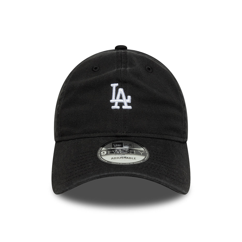New Era 9TWENTY L.A. Dodgers Baseball Cap - MLB Mini Washed - Schwarz-Weiß
