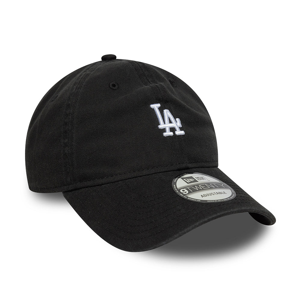 New Era 9TWENTY L.A. Dodgers Baseball Cap - MLB Mini Washed - Schwarz-Weiß