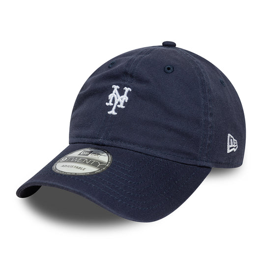 New Era 9TWENTY New York Mets Baseball Cap - MLB Mini Washed - Marineblau-Weiß