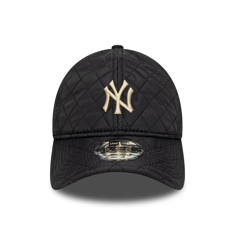 New Era 9TWENTY New York Yankees Baseball Cap - MLB Quilted - Schwarz-Steingrau