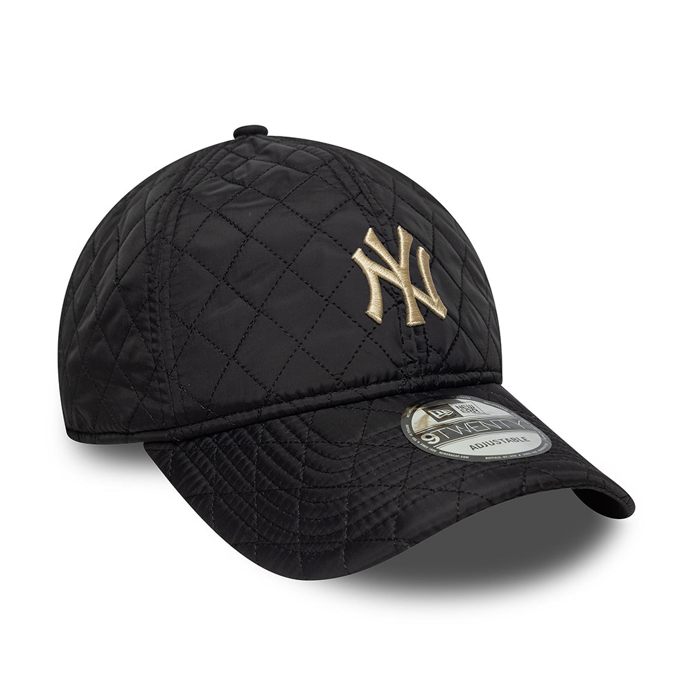 New Era 9TWENTY New York Yankees Baseball Cap - MLB Quilted - Schwarz-Steingrau