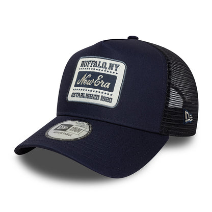 New Era A-Frame Trucker Cap - NE Patch - Marineblau