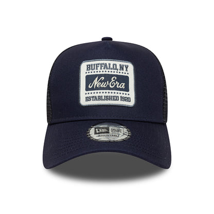 New Era A-Frame Trucker Cap - NE Patch - Marineblau