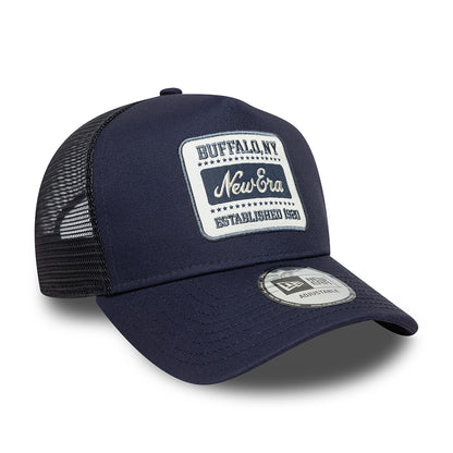 New Era A-Frame Trucker Cap - NE Patch - Marineblau