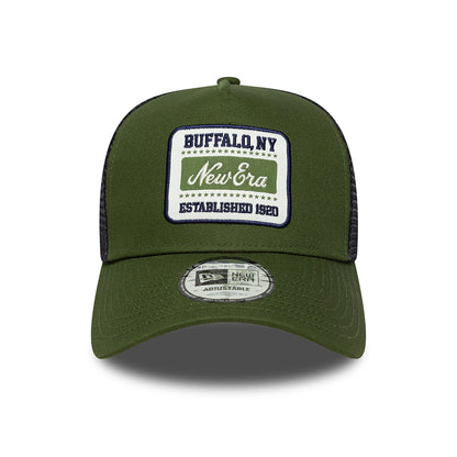 New Era A-Frame Trucker Cap - NE Patch - Moosgrün