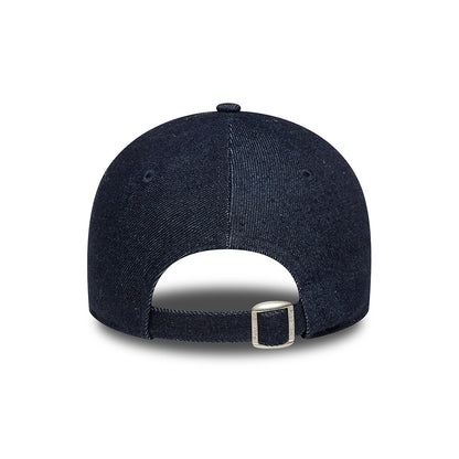 New Era Damen 9FORTY New York Yankees Baseball Cap - MLB Sequin Denim - Dunkelblau