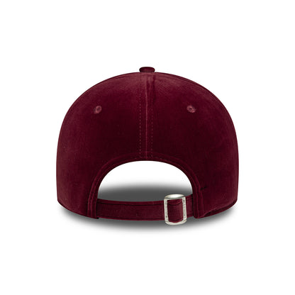 New Era Damen 9FORTY L.A. Dodgers Baseball Cap - MLB Velour Midi - Burgunderrot