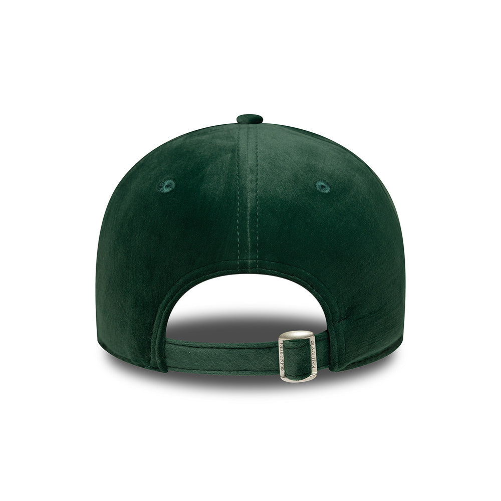 New Era Damen 9FORTY New York Yankees Baseball Cap - MLB Velour Midi - Dunkelgrün
