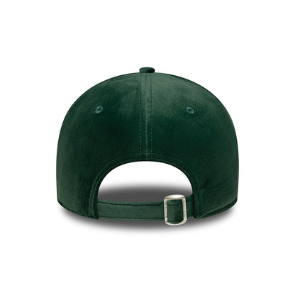 New Era Damen 9FORTY New York Yankees Baseball Cap - MLB Velour Midi - Dunkelgrün