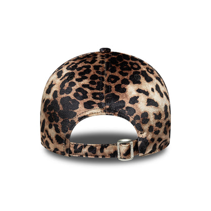 New Era Damen 9FORTY New York Yankees Baseball Cap - MLB Leopard Velour - Braun-Creme