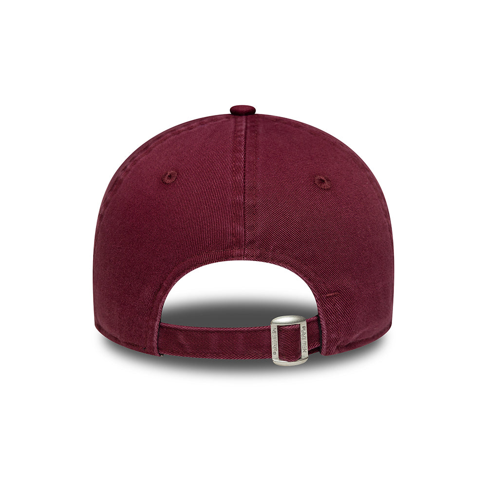 New Era Damen 9TWENTY L.A. Dodgers Baseball Cap - MLB Boucle - Burgunderrot-Cremefarben