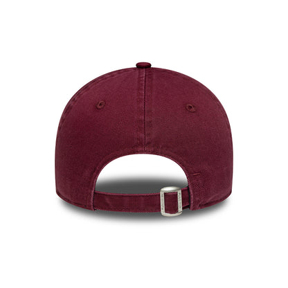 New Era Damen 9TWENTY L.A. Dodgers Baseball Cap - MLB Boucle - Burgunderrot-Cremefarben