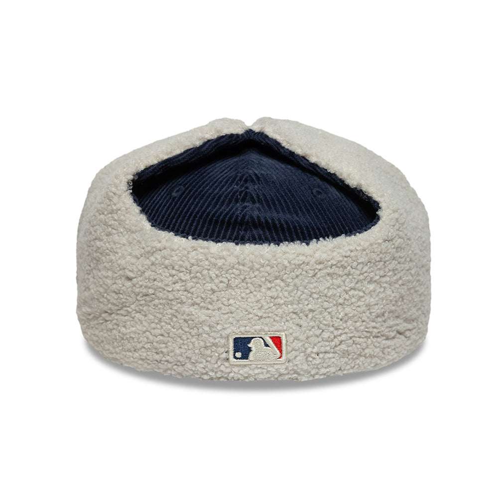 New Era 59FIFTY New York Yankees Baseball Cap mit Ohrenklappen - MLB Cord Dogear - Marineblau