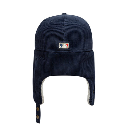 New Era 59FIFTY New York Yankees Baseball Cap mit Ohrenklappen - MLB Cord Dogear - Marineblau