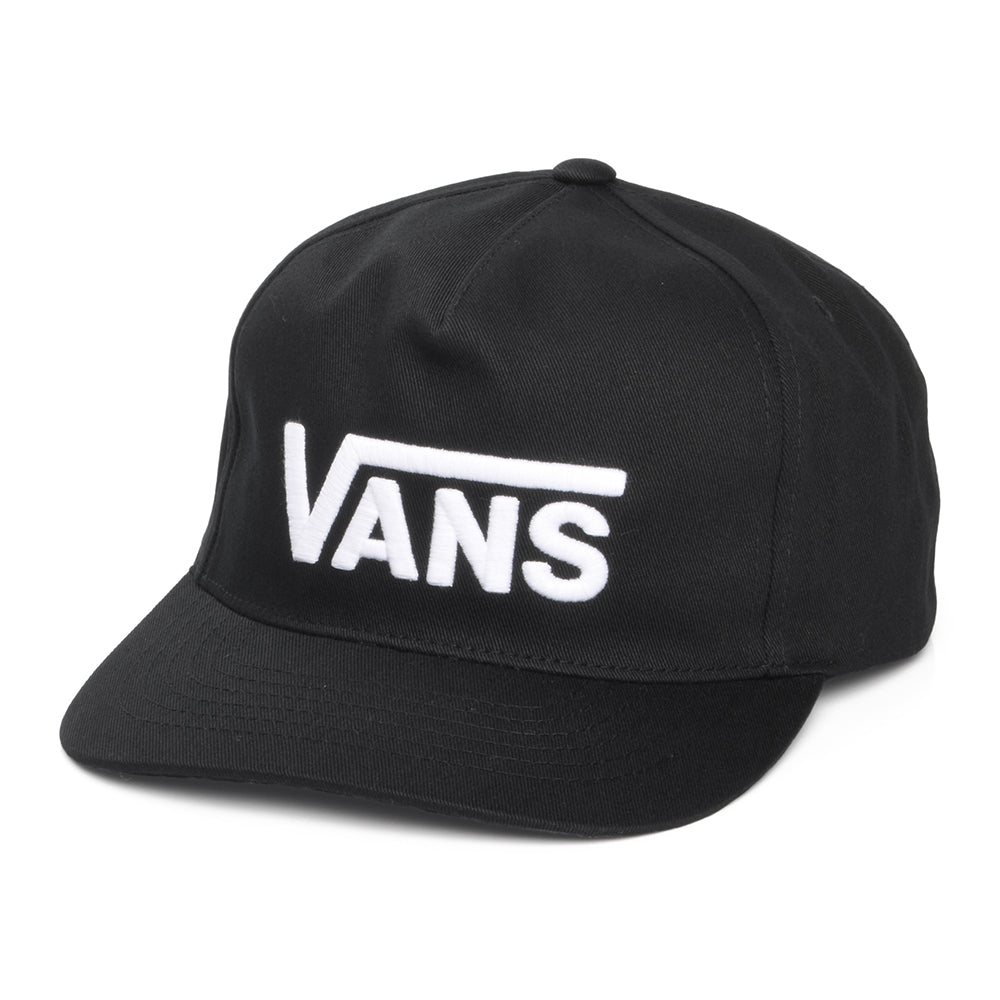 Vans Drop V Log Curved Brim Snapback Cap - Schwarz-Weiß