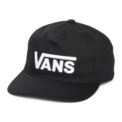 Vans Drop V Log Curved Brim Snapback Cap - Schwarz-Weiß