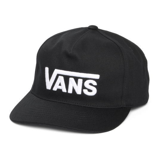 Vans Drop V Log Curved Brim Snapback Cap - Schwarz-Weiß