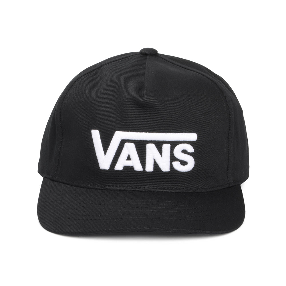 Vans Drop V Log Curved Brim Snapback Cap - Schwarz-Weiß