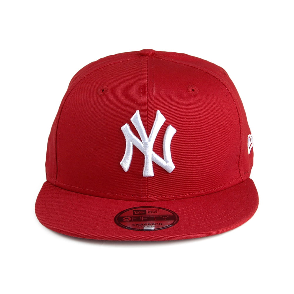 New Era 9FIFTY New York Yankees Baseball Cap MLB League Essential II - Scharlachrot-Weiß