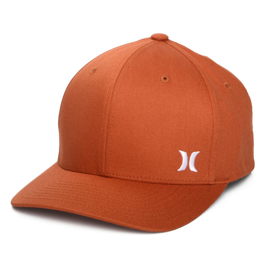 Hurley Micro Icon Flexfit Baseball Cap - Verbranntes Orange