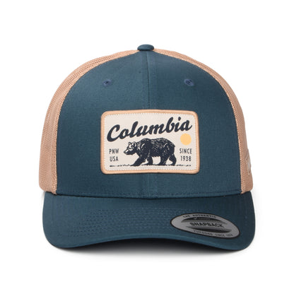 Columbia Pacific Northwest Bear Mesh Trucker Cap - Petrol-Sand