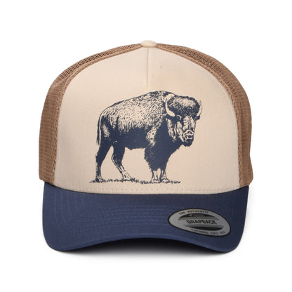Columbia Delta Buffalo Roam Road Ready Trucker Cap - Beige-Braun-Marineblau