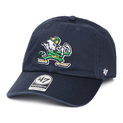 47 Brand Notre Dame Baseball Cap NCAA Clean Up - Marineblau